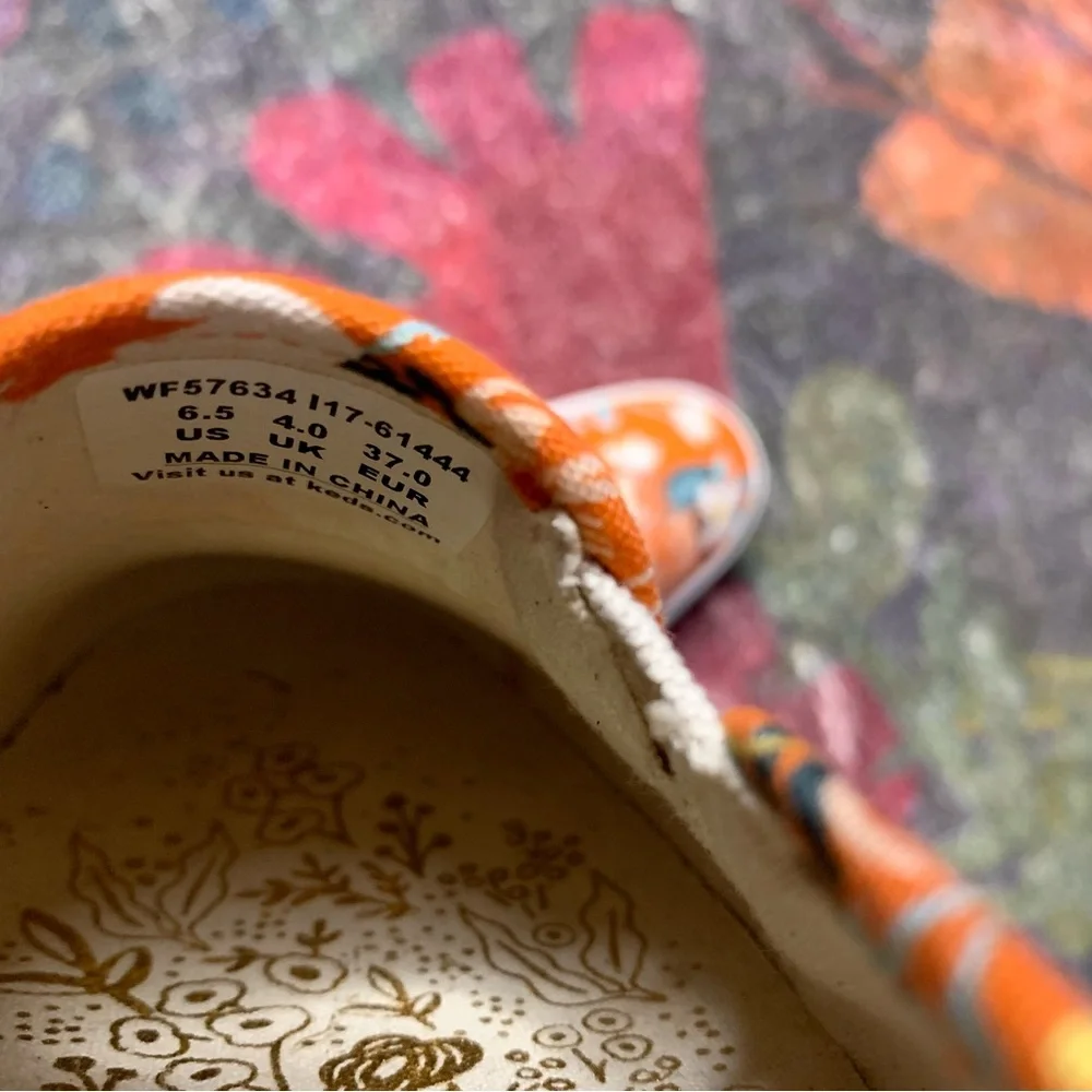 💛 Orange Floral Rifle Paper Co. Keds - Picture 7 of 11